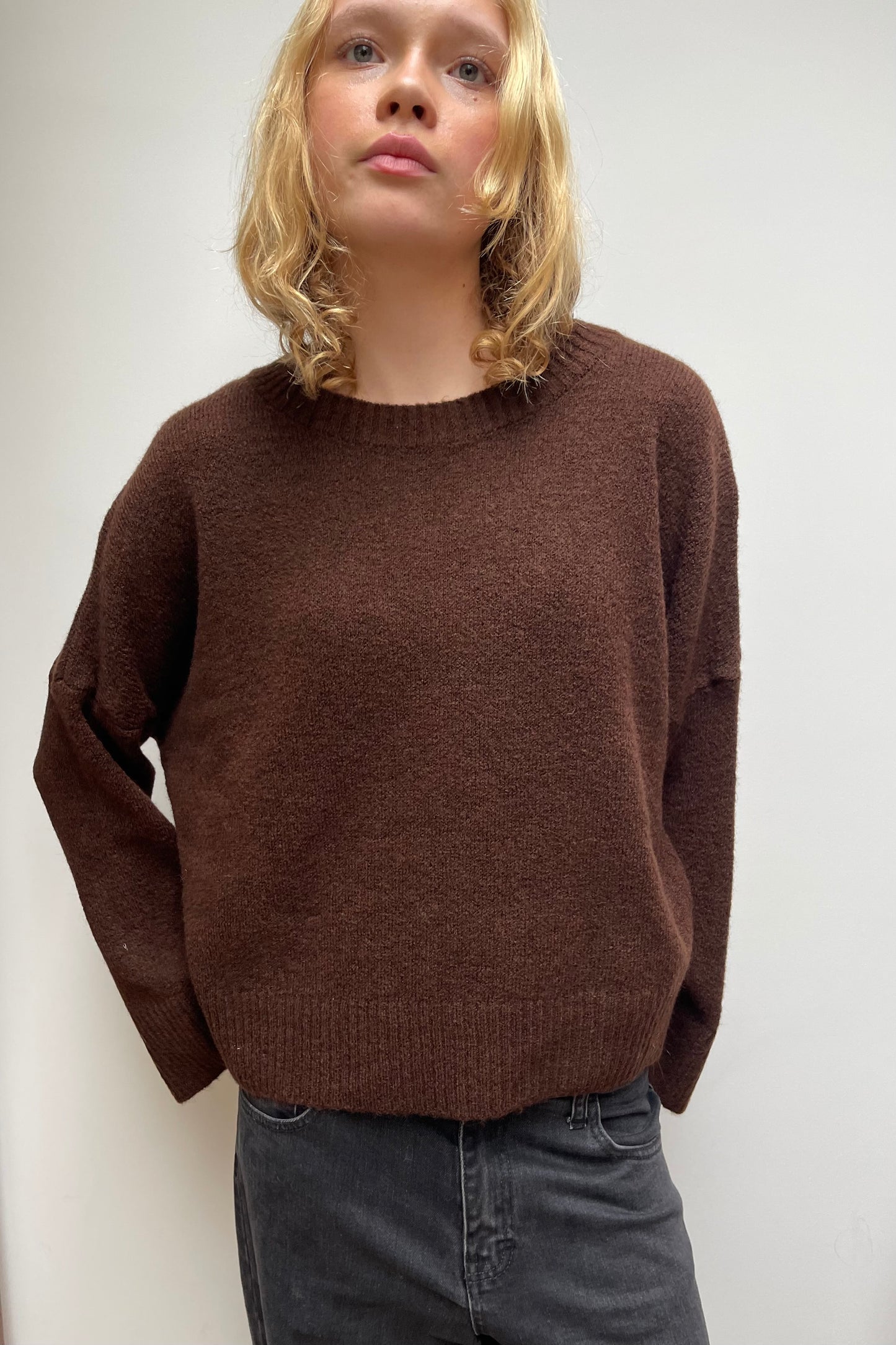 Laura Knitted Jumper -Brown