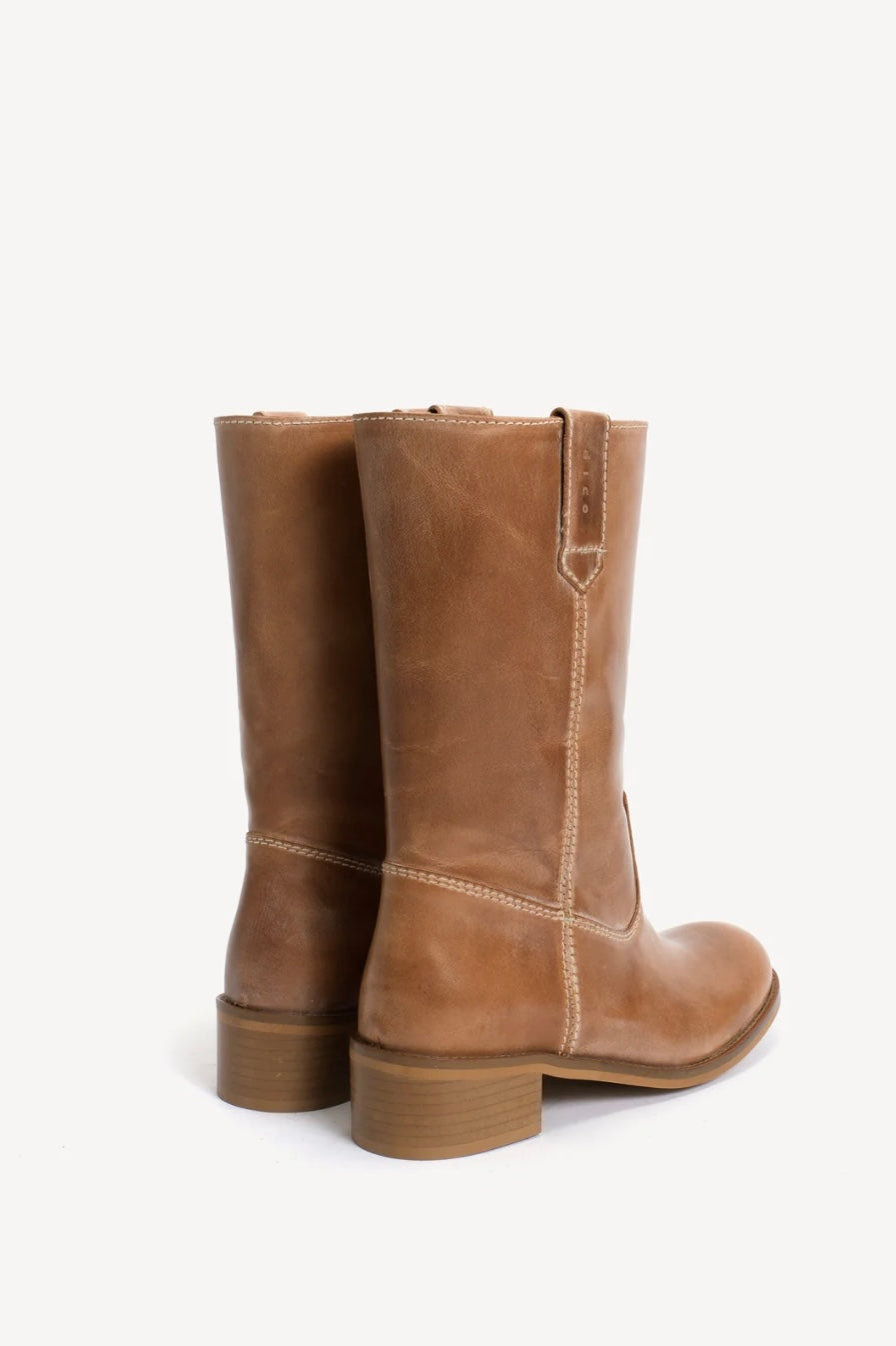 Julia Gaucho Boot in Dark Tan Escovado Leather