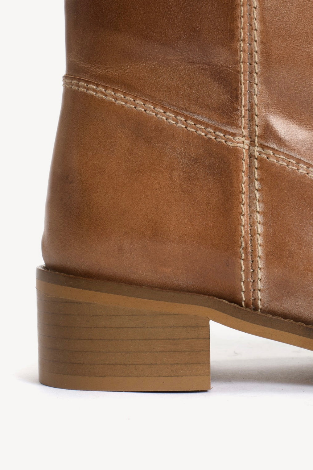 Julia Gaucho Boot in Dark Tan Escovado Leather