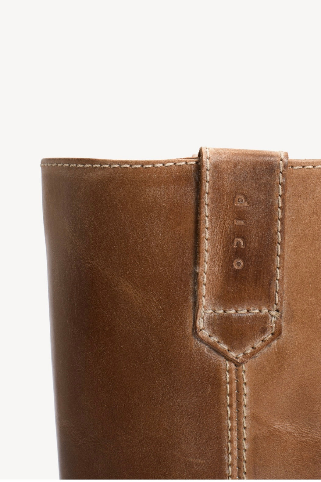 Julia Gaucho Boot in Dark Tan Escovado Leather