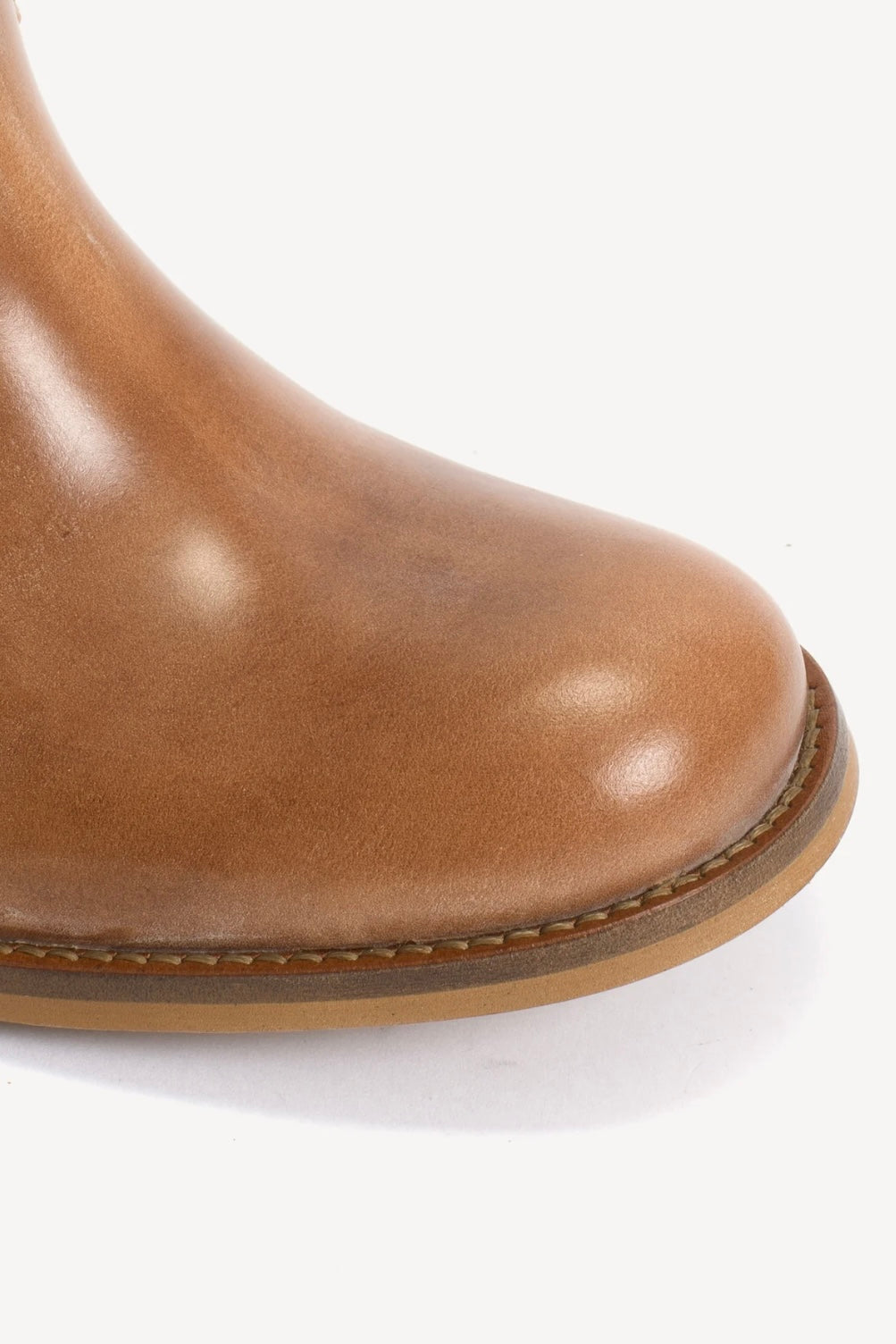 Julia Gaucho Boot in Dark Tan Escovado Leather
