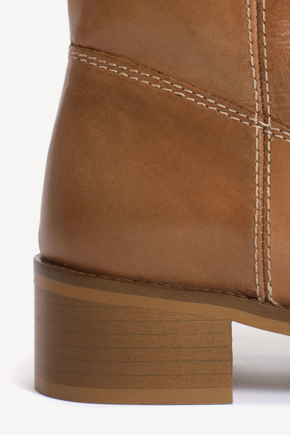 Ann Gaucho Boot in Dark Tan Escovado Leather