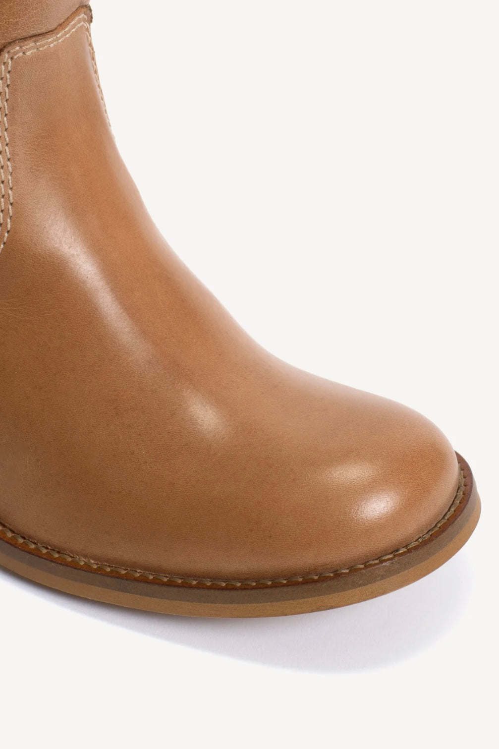 Ann Gaucho Boot in Dark Tan Escovado Leather