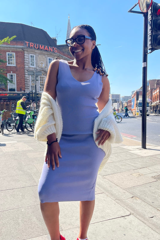Julie V Neck Dress -Lilac