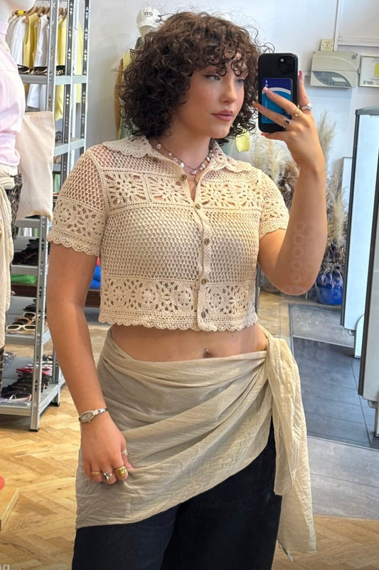 Crochet shirt blouse