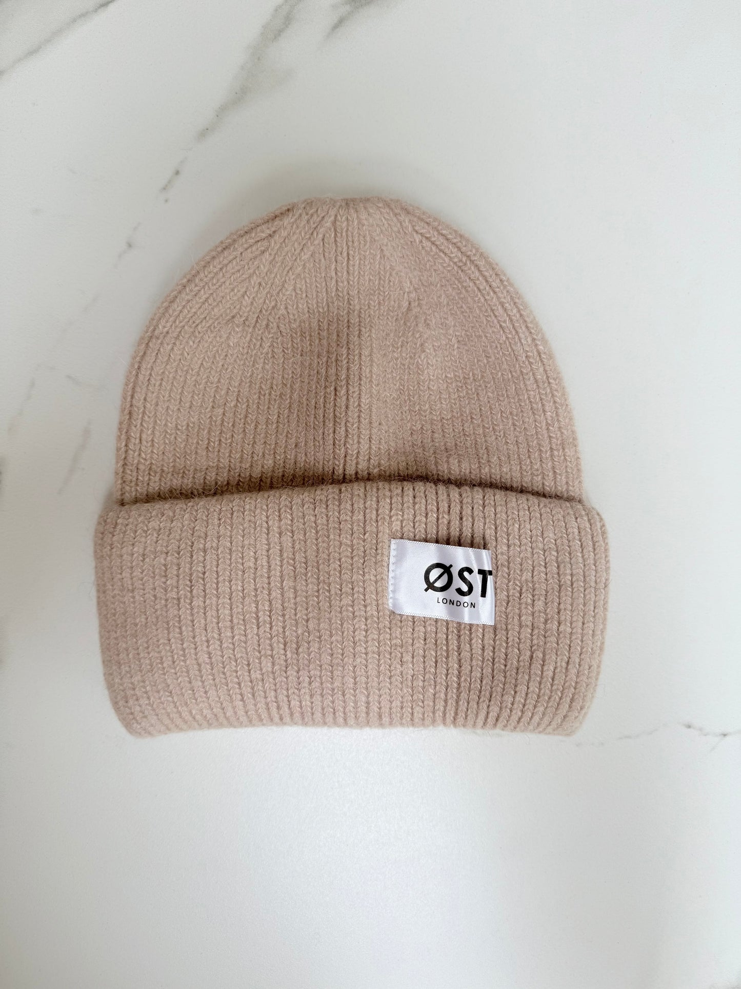 Clara Angora Beanie-Dark Sand