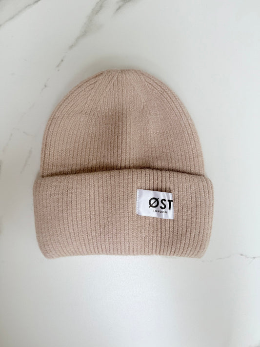 Clara Angora Beanie-Dark Sand