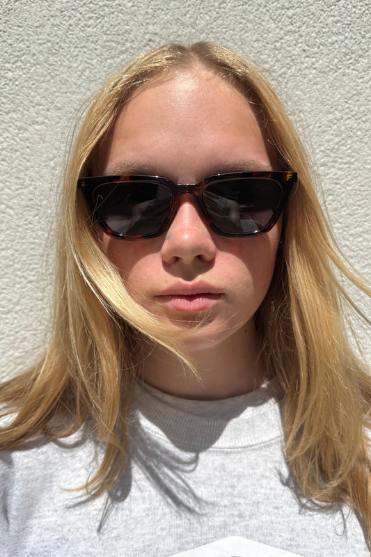Retro Cat-Eye Sunglasses – Tortoiseshell Black Tint