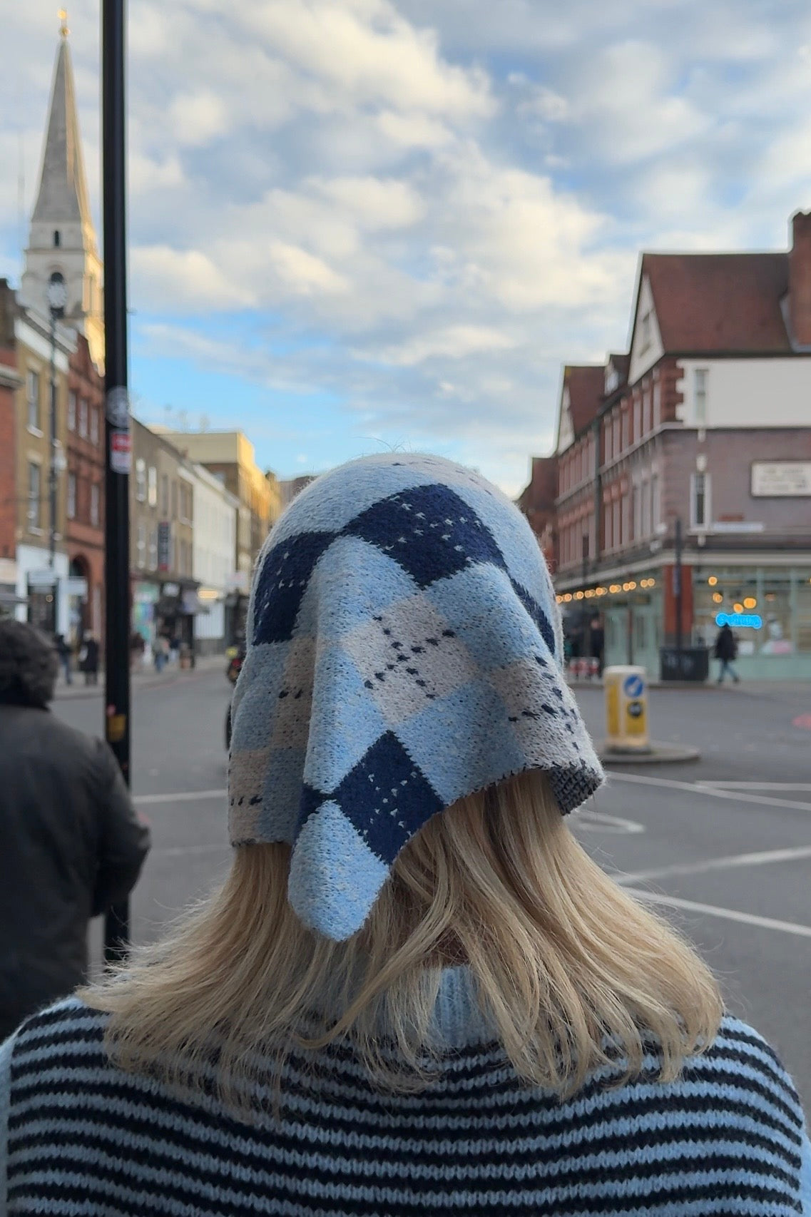 Argyle Triange Scarf -Blue - Øst London