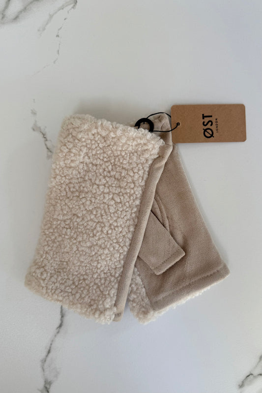 Tina Teddy Mittens -Cream