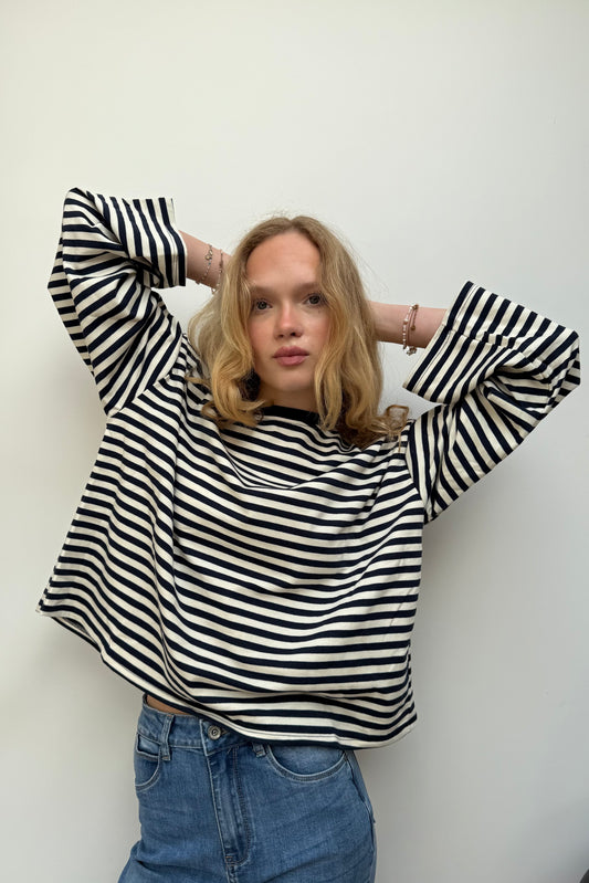 Anna Crewneck -Navy - Øst London