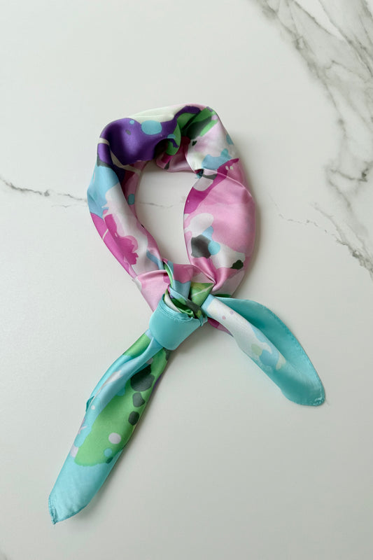 Vilja Scarf -Pink/Turquoise