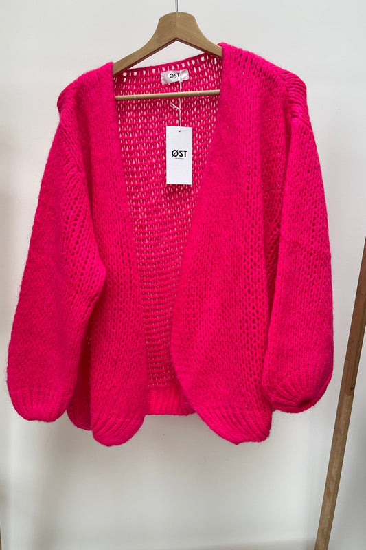 Smila Mohair Cardigan -Neon Pink