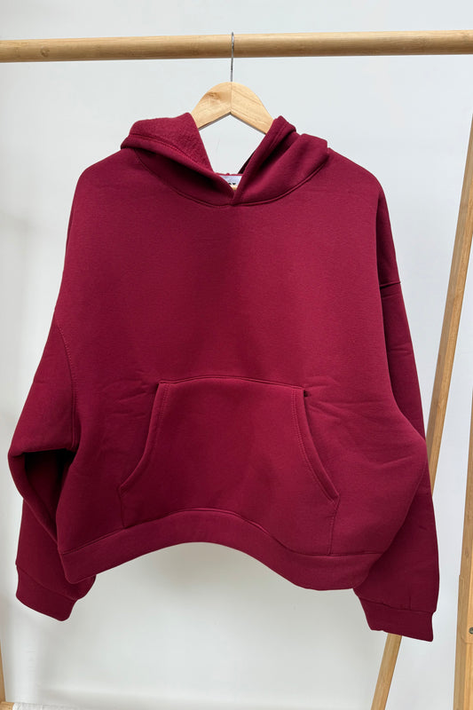 Majken Oversized Hoodie -Bordeaux
