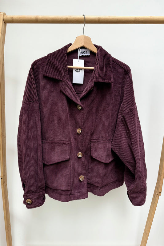 Janne Corduroy Jacket -Bordeaux