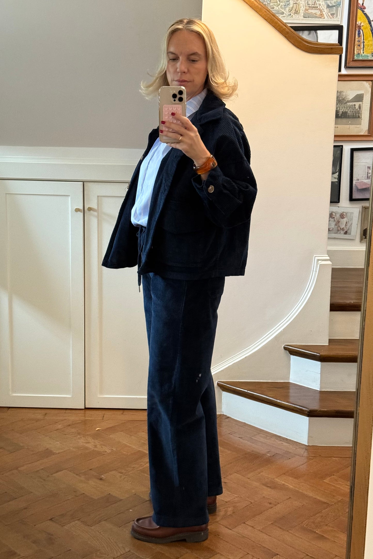 Janne Corduroy Jacket -Navy