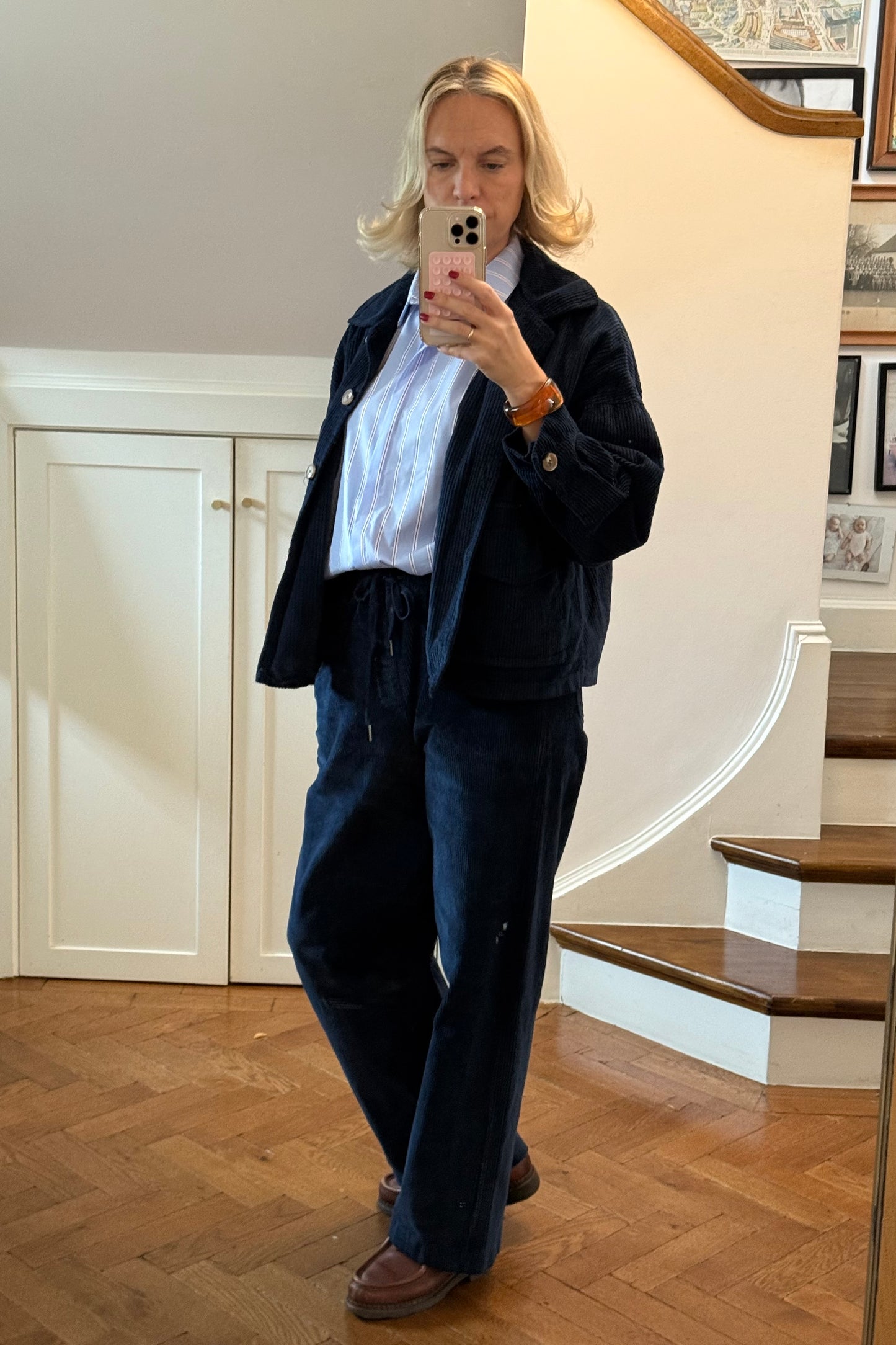 Janne Corduroy Jacket -Navy