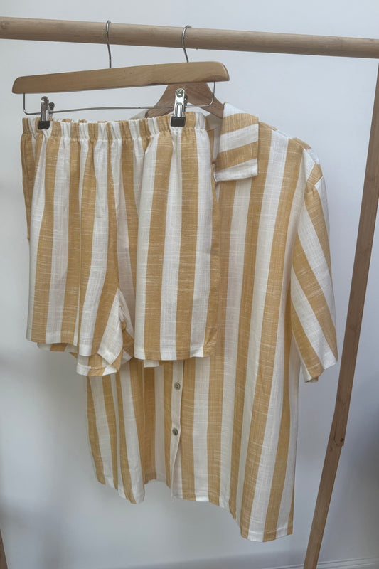 Lily Shirt and Shorts Set -Yellow
