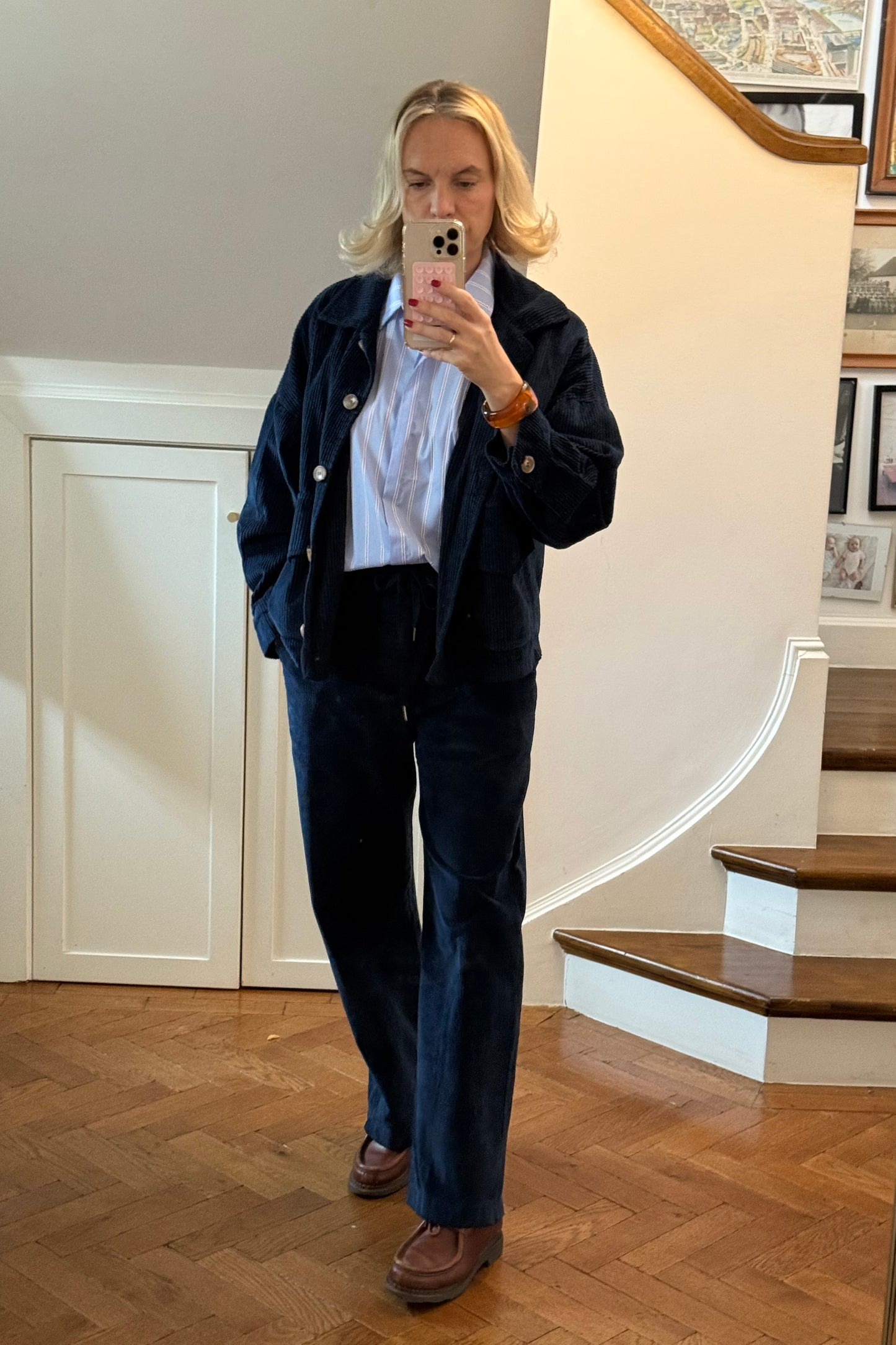 Janne Corduroy Jacket -Navy