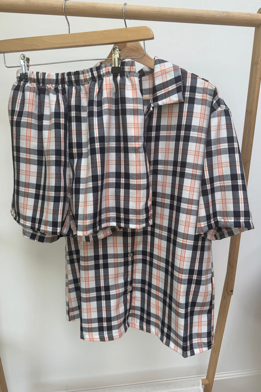 Lily Shirt and Shorts Co-Ord -Tartan