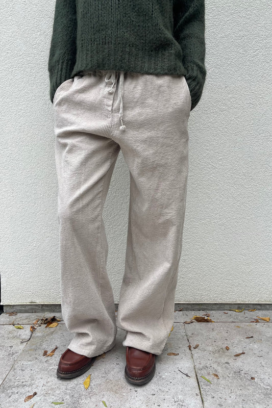 Sonja Corduroy Trousers -Light Grey