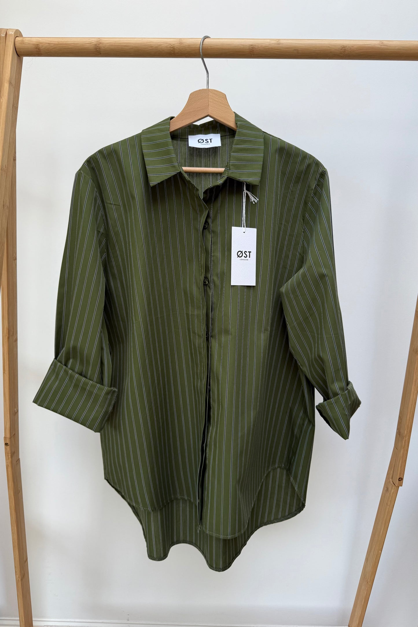 Yrsa Striped Shirt -Khaki
