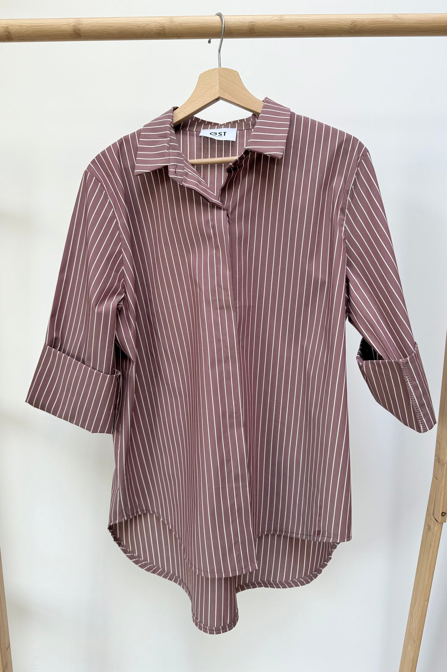 Yrsa Striped Shirt -Bordeaux
