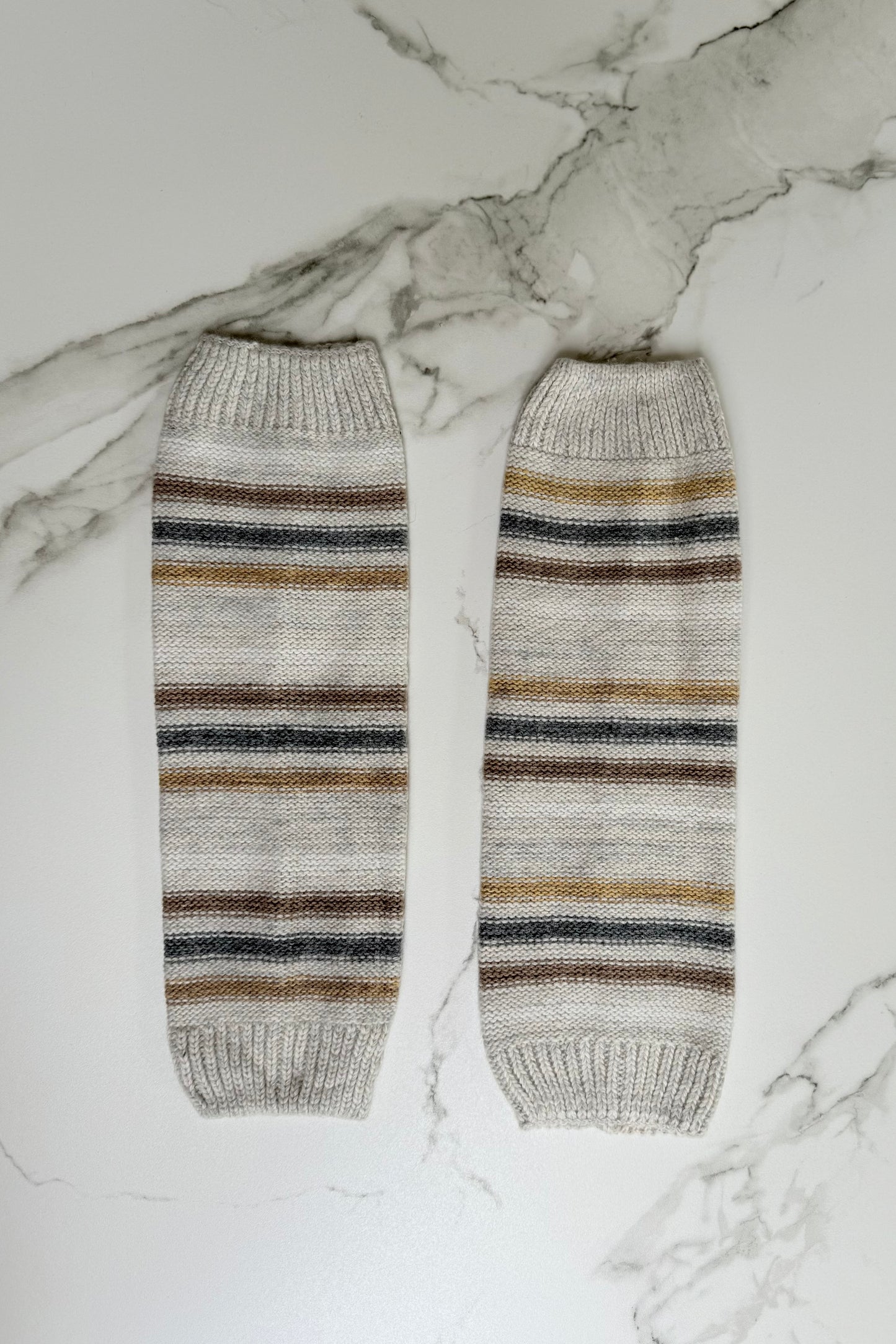 Hilda Striped Knit Legwarmers