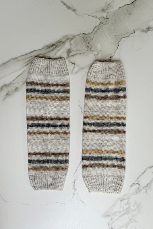 Hilda Striped Knit Legwarmers