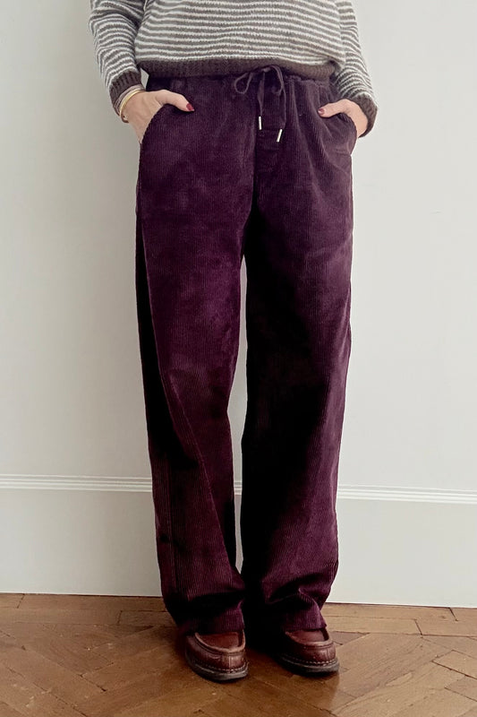 Anette Corduroy Trousers -Bordeaux