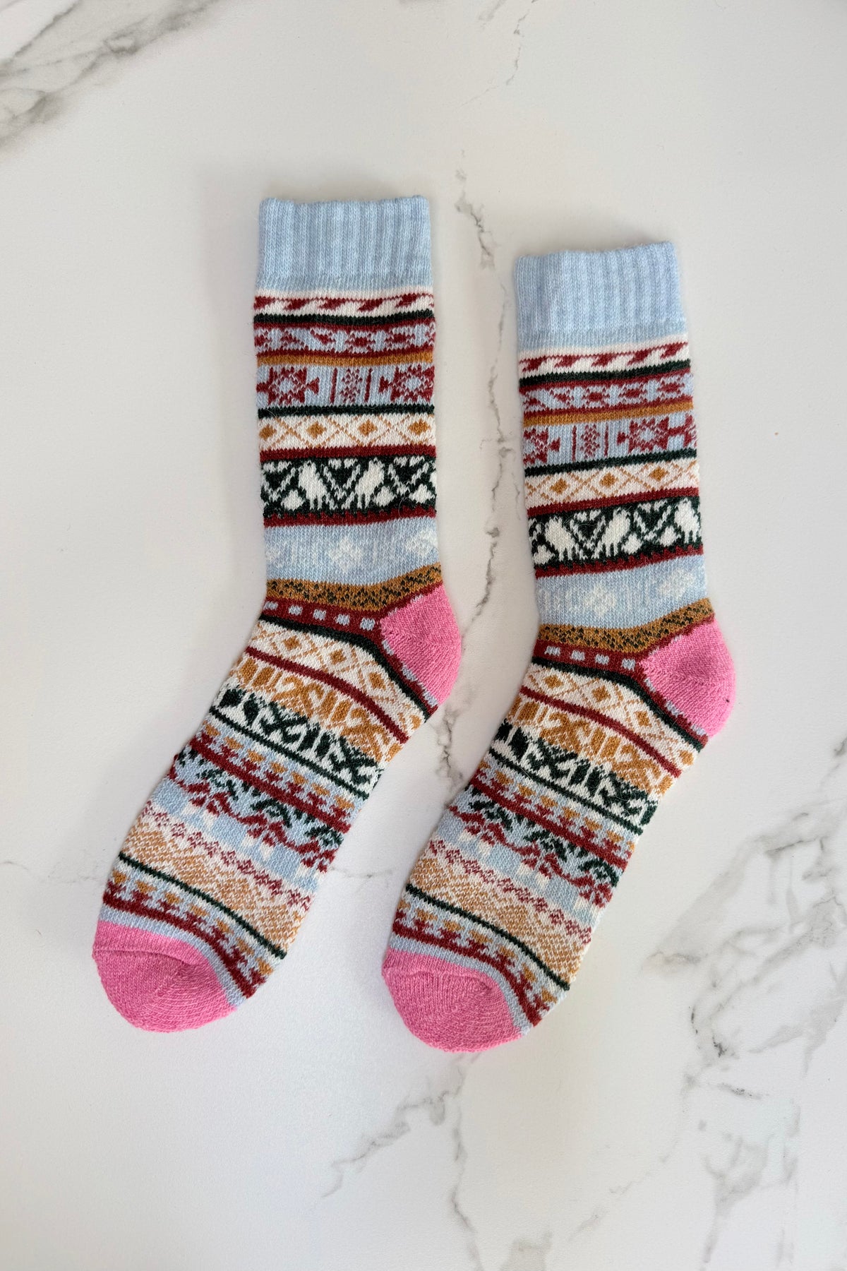 Nordkyst Fluffy Socks -Ice