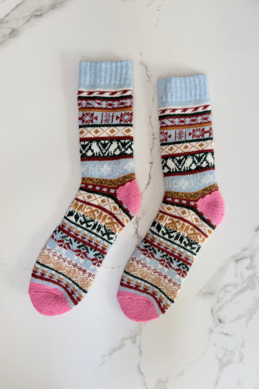 Nordkyst Fluffy Socks -Ice