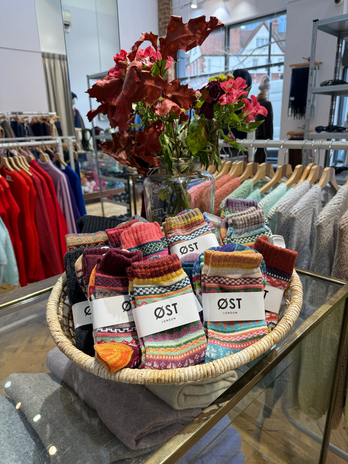 Fair Isle Wool Socks -12 Pack/Heart