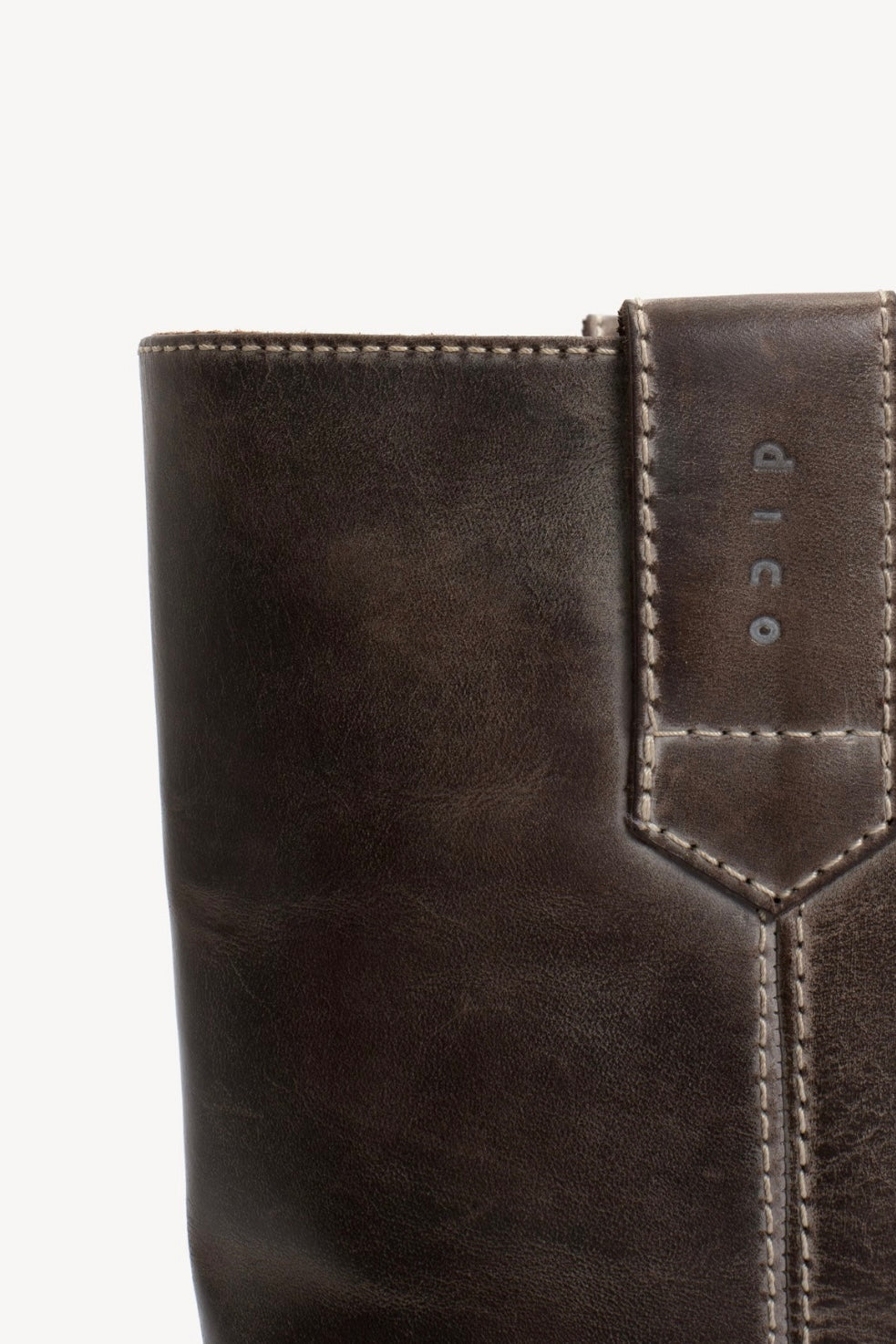 Julia Gaucho Boot in Brown Escovado Leather