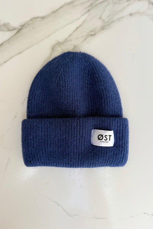 Clara Angora Beanie -Fresh Blue