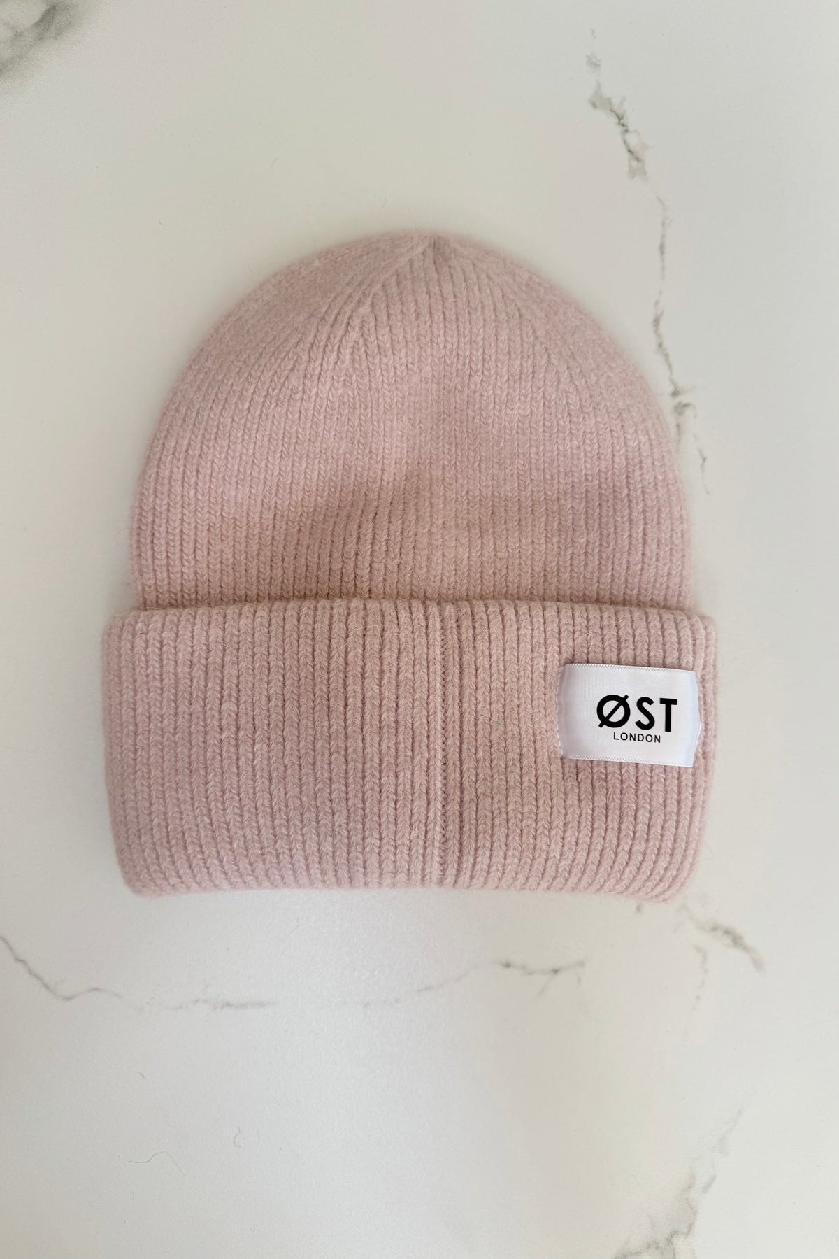 Clara Angora Beanie -Dusty Light Pink