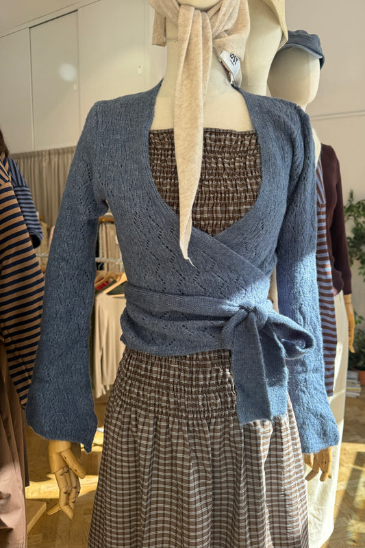 Tove Wrap Jumper -Blue