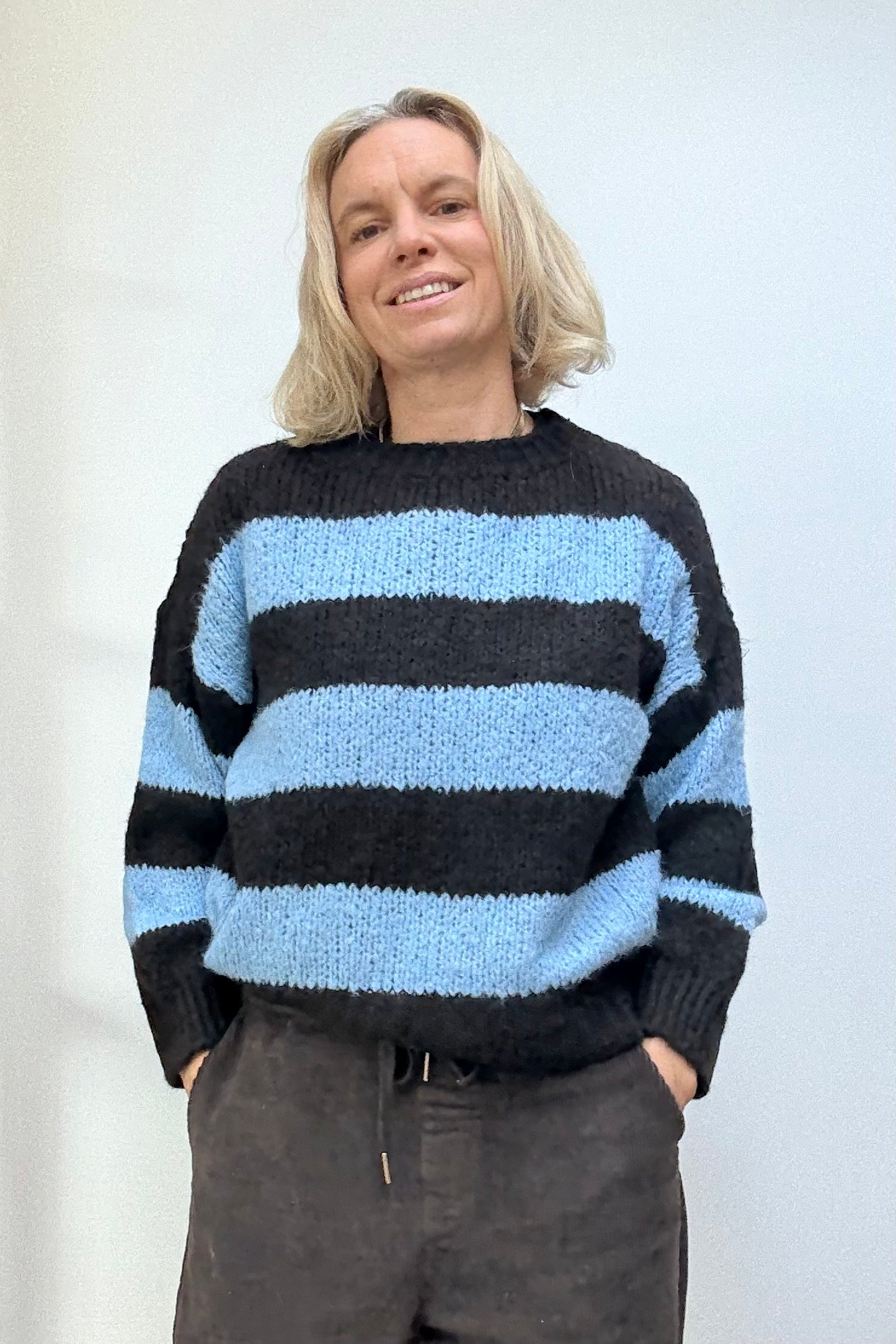 Cecilie Wool Jumper -Brown/Blue