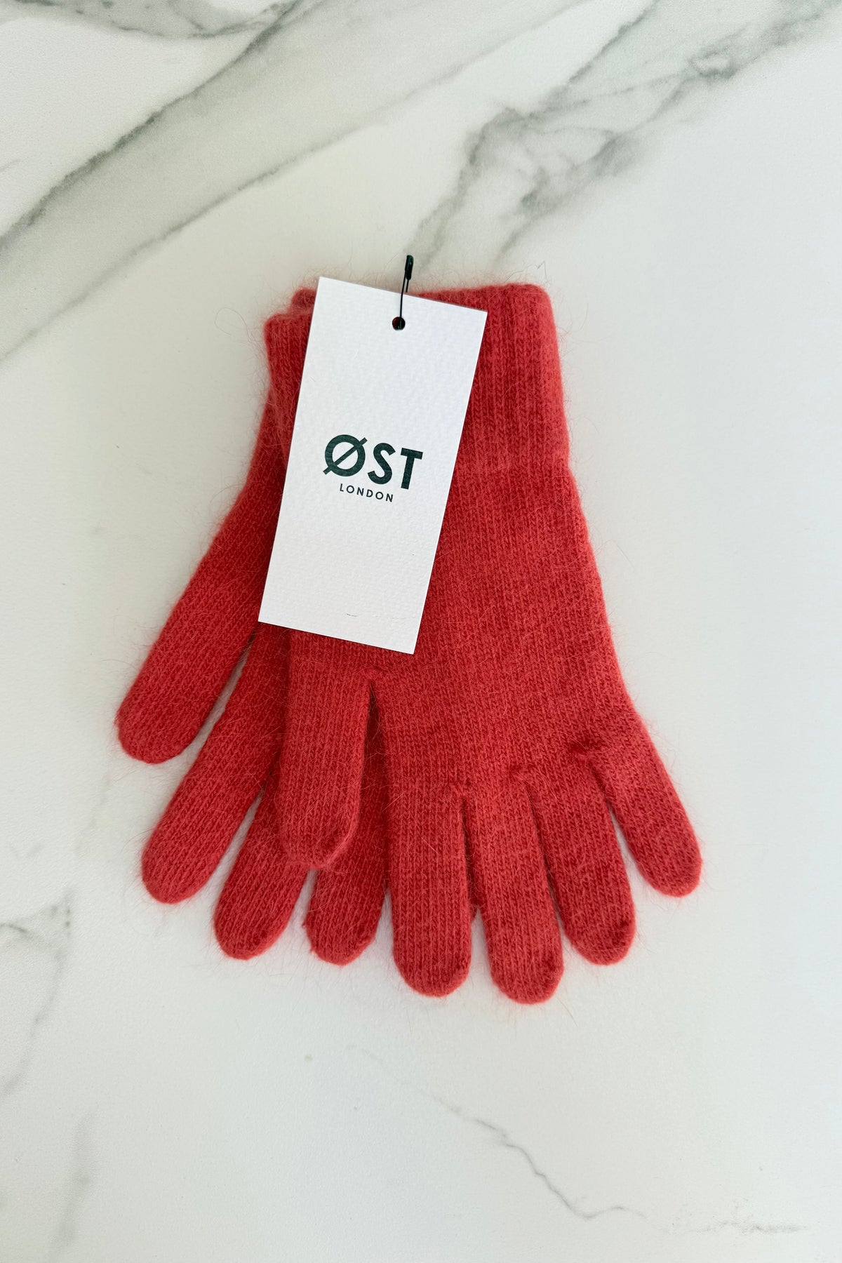 Clara Angora Gloves -Red