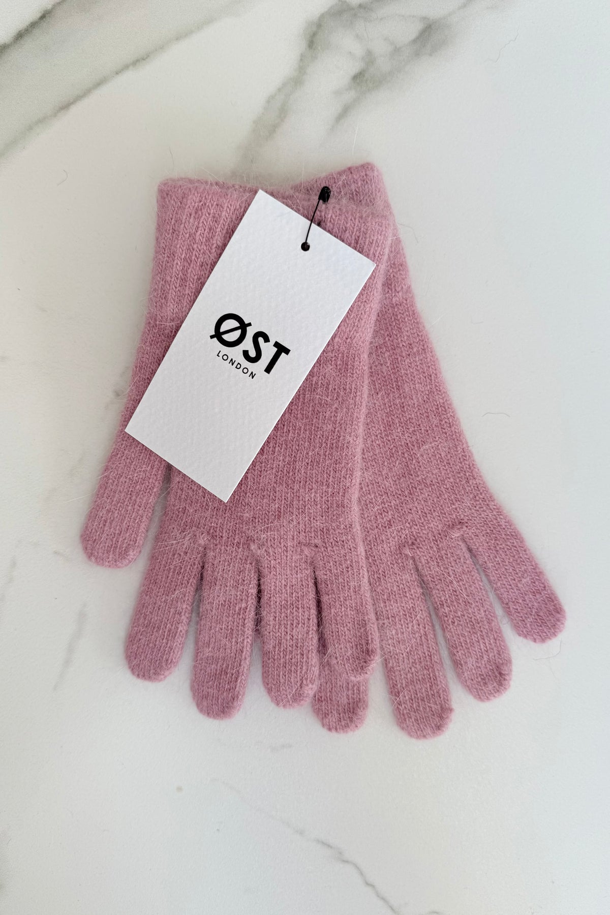Clara Angora Gloves -Dusty Rosa