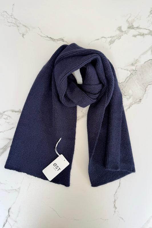 Clara Angora Scarf -Navy