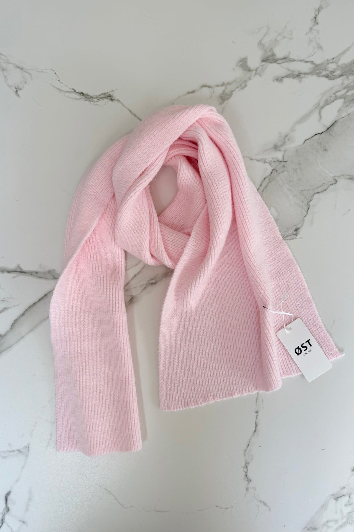 Clara Angora Scarf -Soft Pink