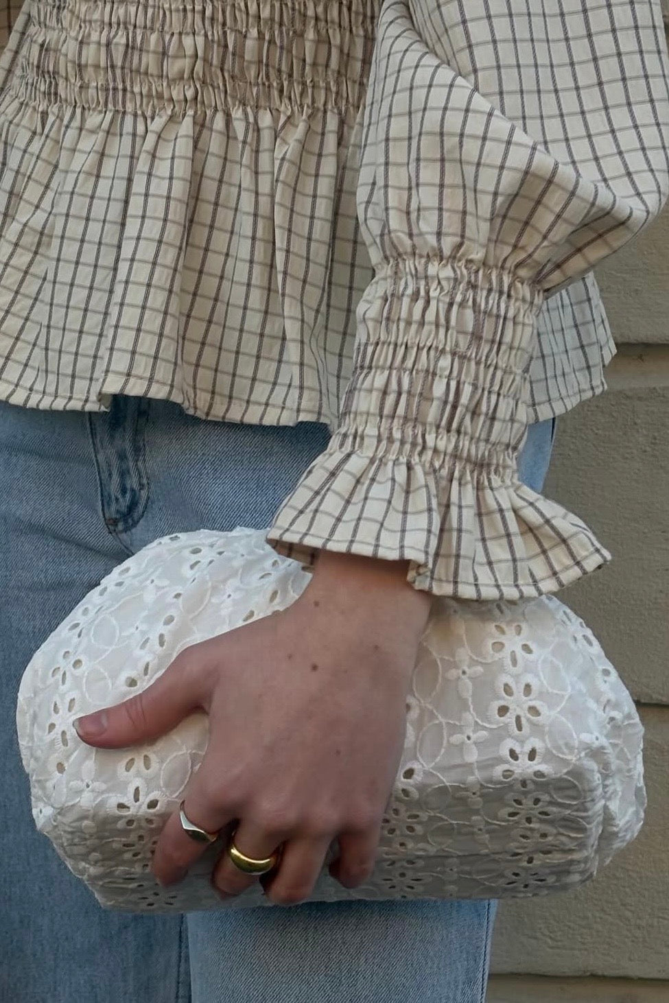 Leonora Smocked Blouse -Cream - Øst London