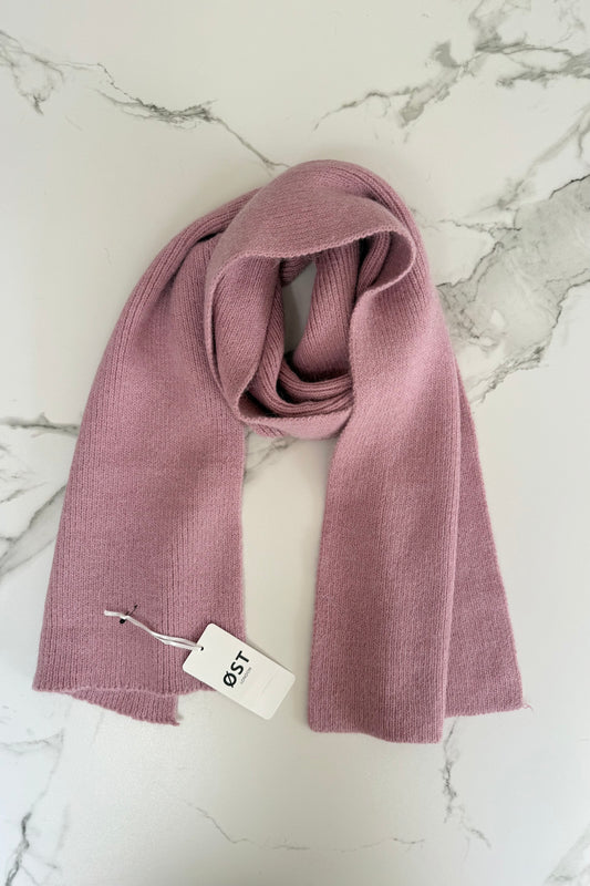Clara Angora Scarf -Dusty Rosa