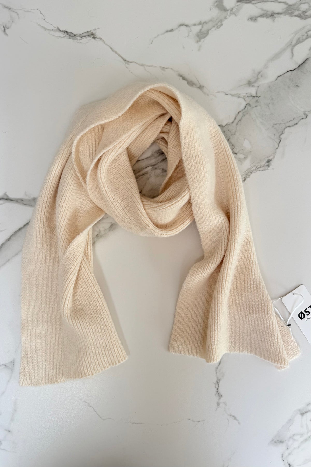 Clara Angora Scarf -Cream