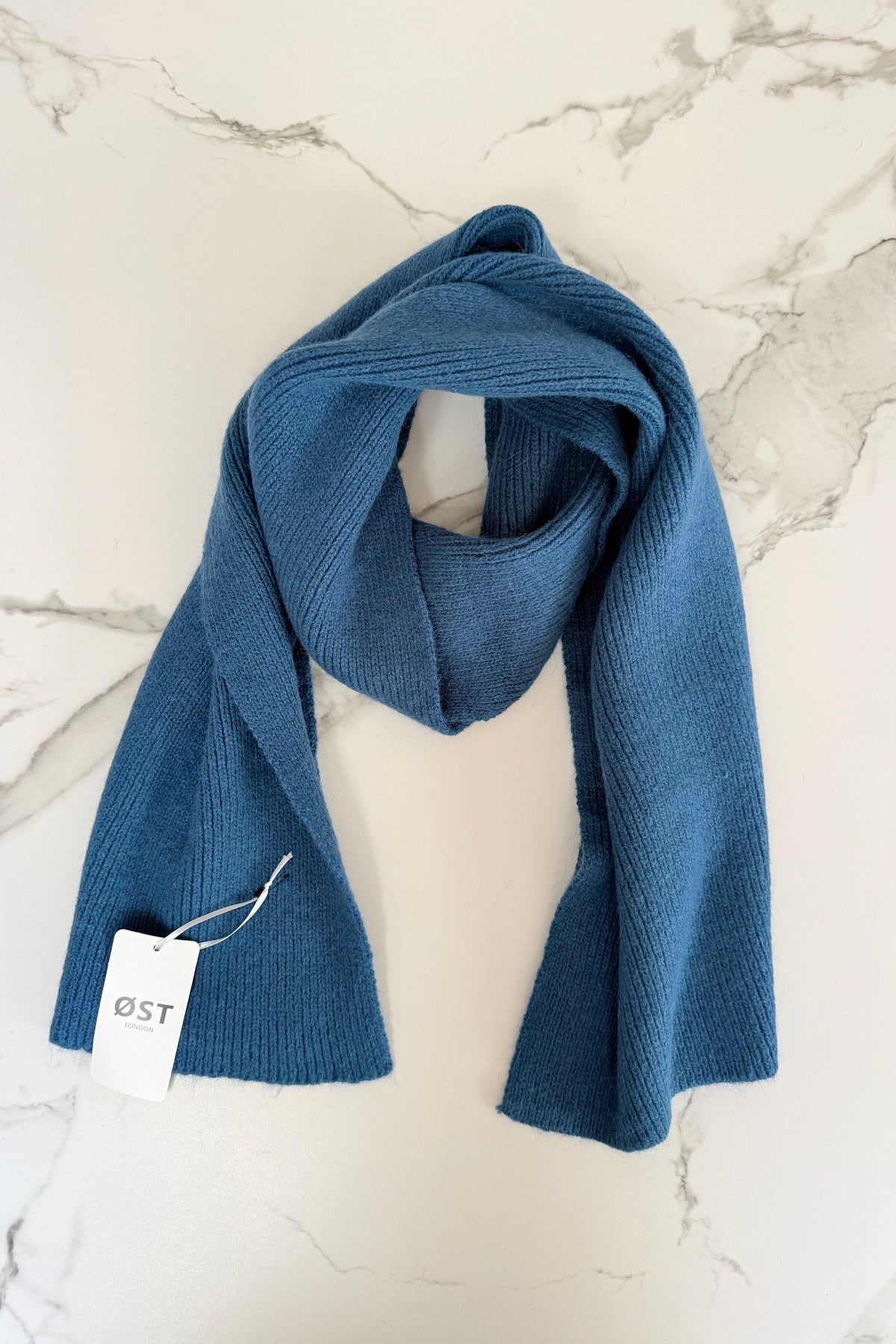 Clara Angora Scarf -Petrol