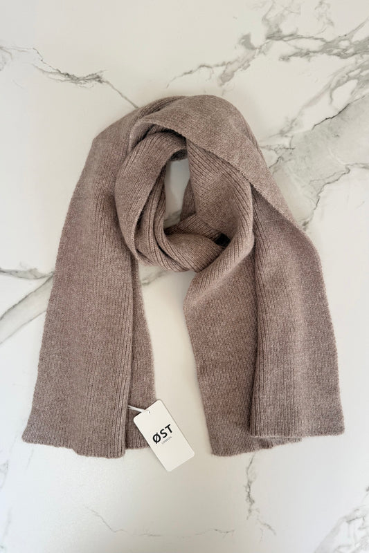 Clara Angora Scarf -Taupe
