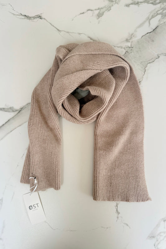 Clara Angora Scarf -Light Taupe