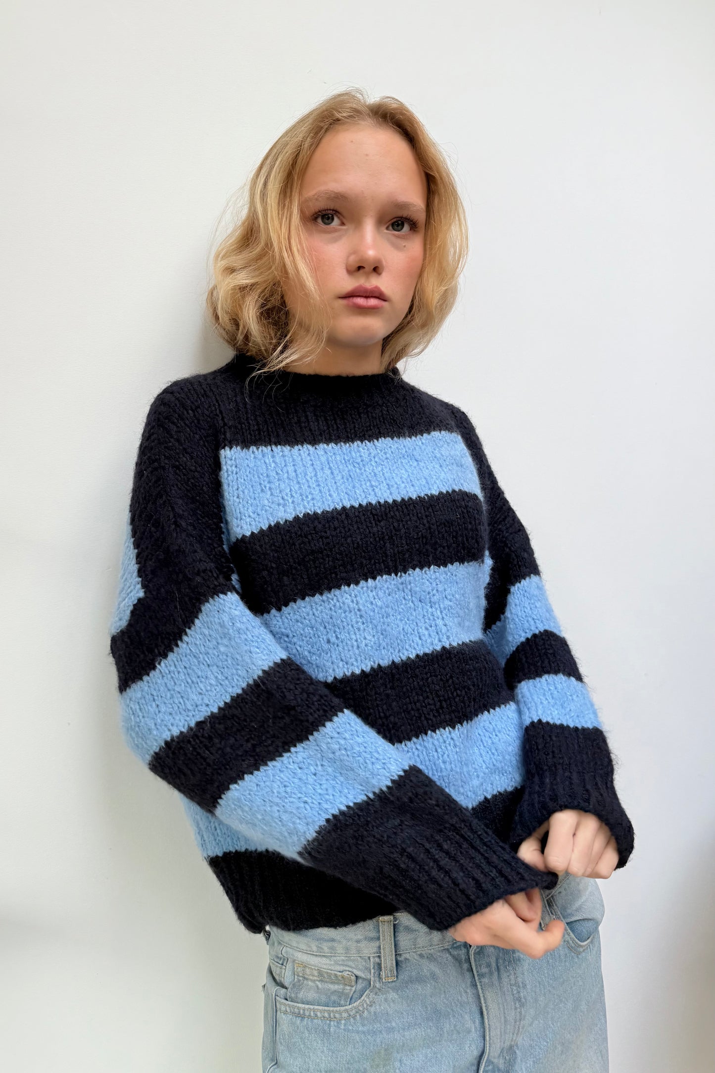 Cecilie Wool Jumper -Navy/Blue