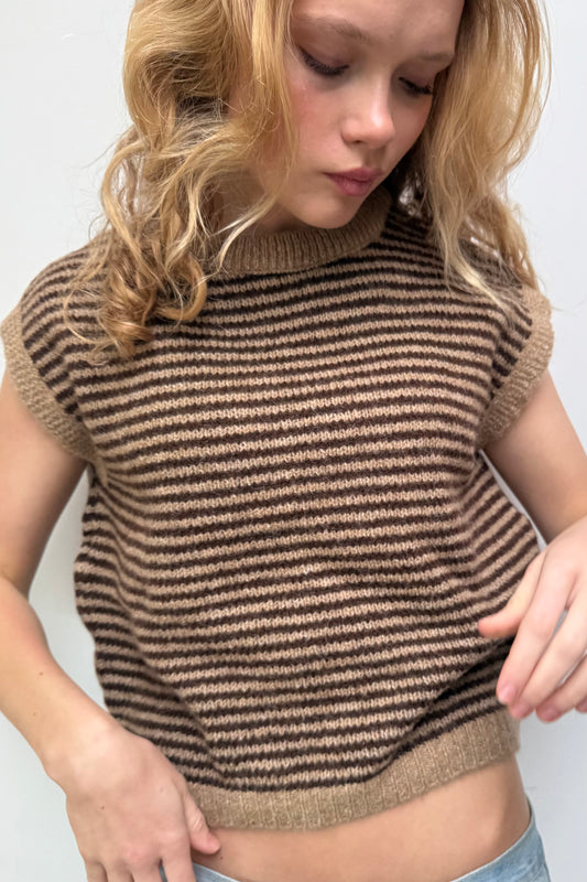 Alma Wool Vest -Brown
